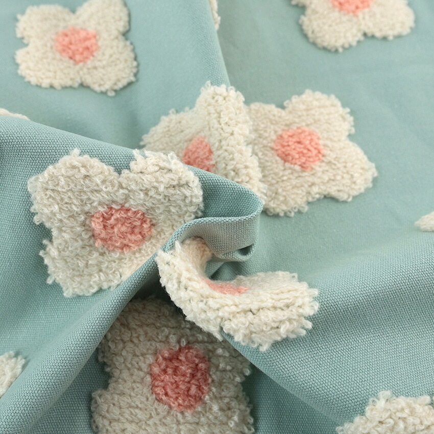 Tufting like 小花柄 タフティング風 凹凸刺繍 50cm単位 | 花柄