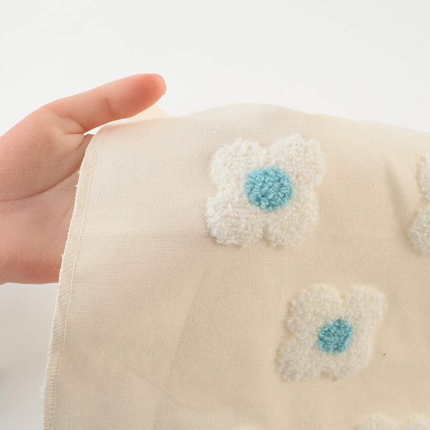 Tufting like 小花柄 タフティング風 凹凸刺繍 50cm単位 | 花柄