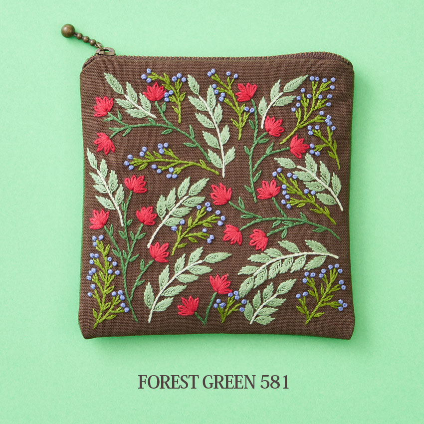 戸塚刺繍キット Wild Garden スクエアポーチ2 | 戸塚刺しゅう | 手芸