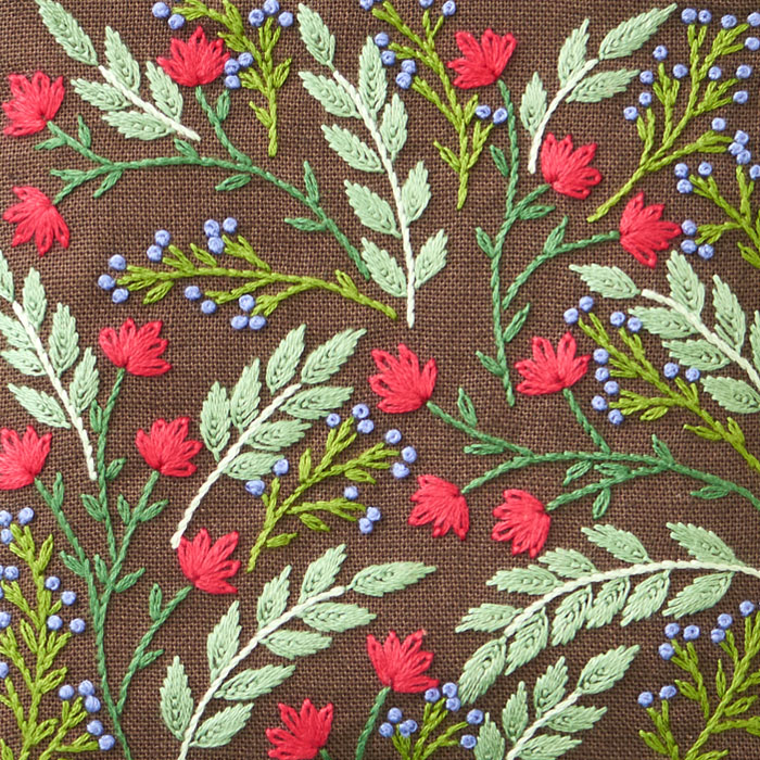 戸塚刺繍キット Wild Garden スクエアポーチ2 | 戸塚刺しゅう | 手芸