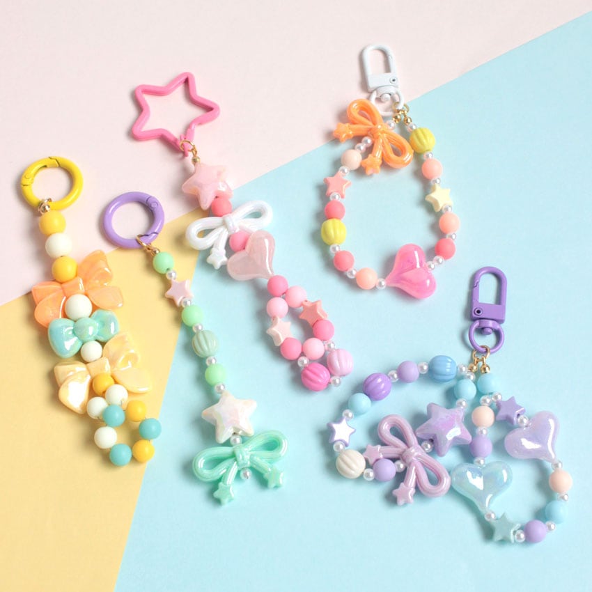 ビーズ アクセサリー パーツ アクリルビーズ リボンB | アクリルビーズ