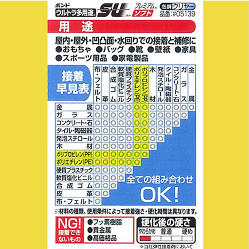 クラフト　用具　接着剤　ボンド ウルトラ多用途S・Uプレミアム ソフト クリヤー 10ml