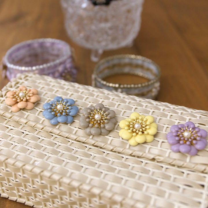 メタルパーツ エポフラワー 足付き 29×29mm