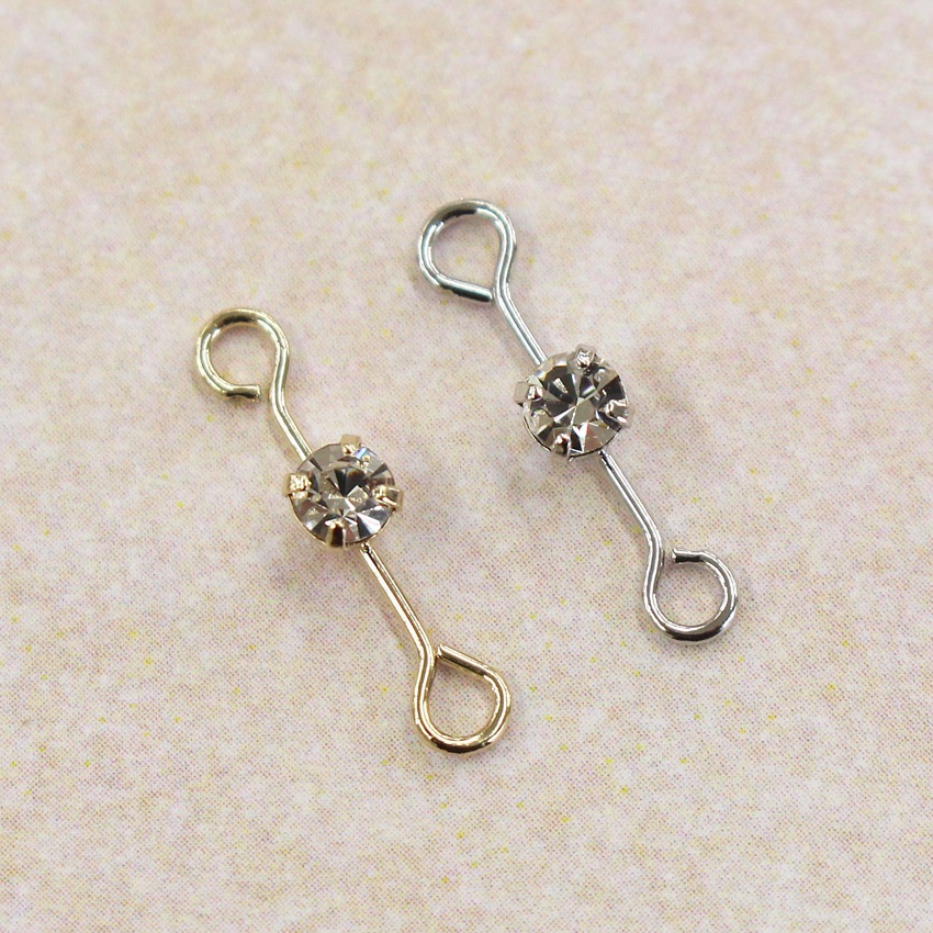 ダブル9ピン ストーン付 約16mm 2ヶ入