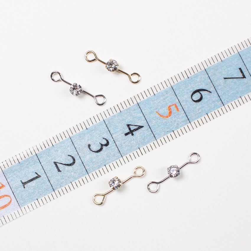 ダブル9ピン ストーン付 約16mm 2ヶ入