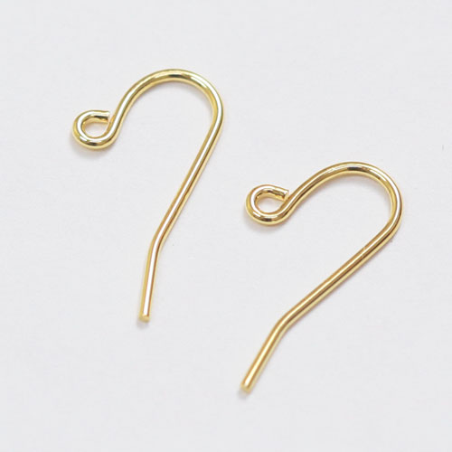 ビーズ　アクセサリー金具　イヤリング・ピアス　フックピアス金具 ゴールド