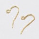 ビーズ　アクセサリー金具　イヤリング・ピアス　フックピアス金具 ゴールド