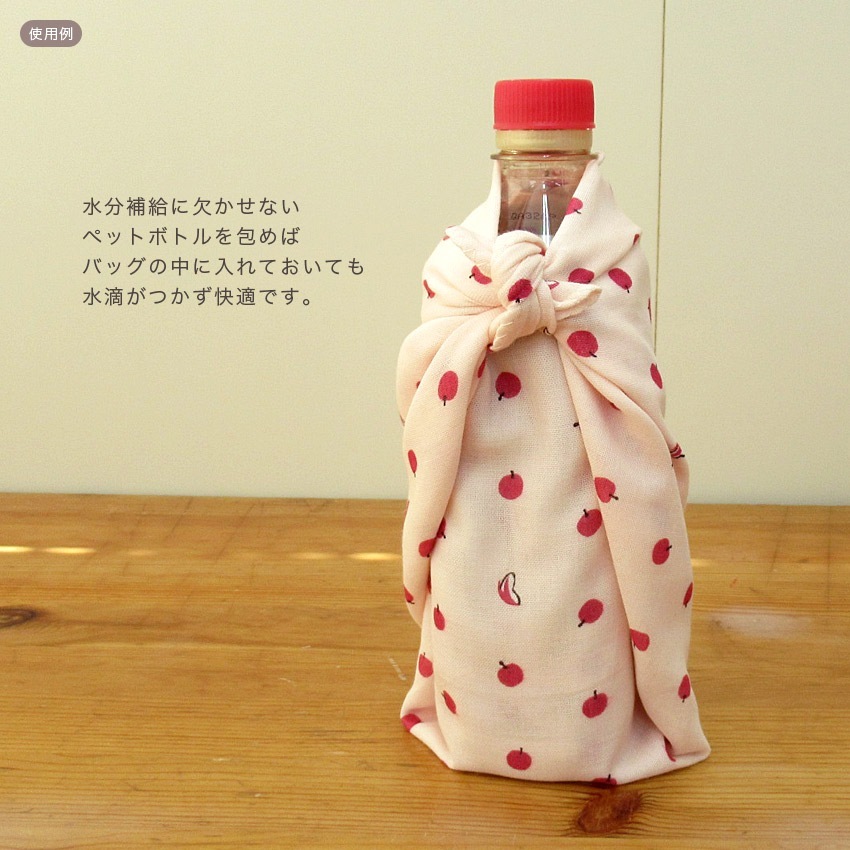 和ざらしガーゼ プリント二重ガーゼ手拭い りんご 88×34 カットクロス