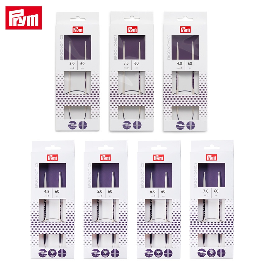 Prym プリム エルゴノミクス 輪針60cm 3.0mm(約3号)・3.5mm(約5号)・4.0mm(約6号)・4.5mm(約8号)・5.0mm(約10号)・6.0mm(約13号)・7.0mm