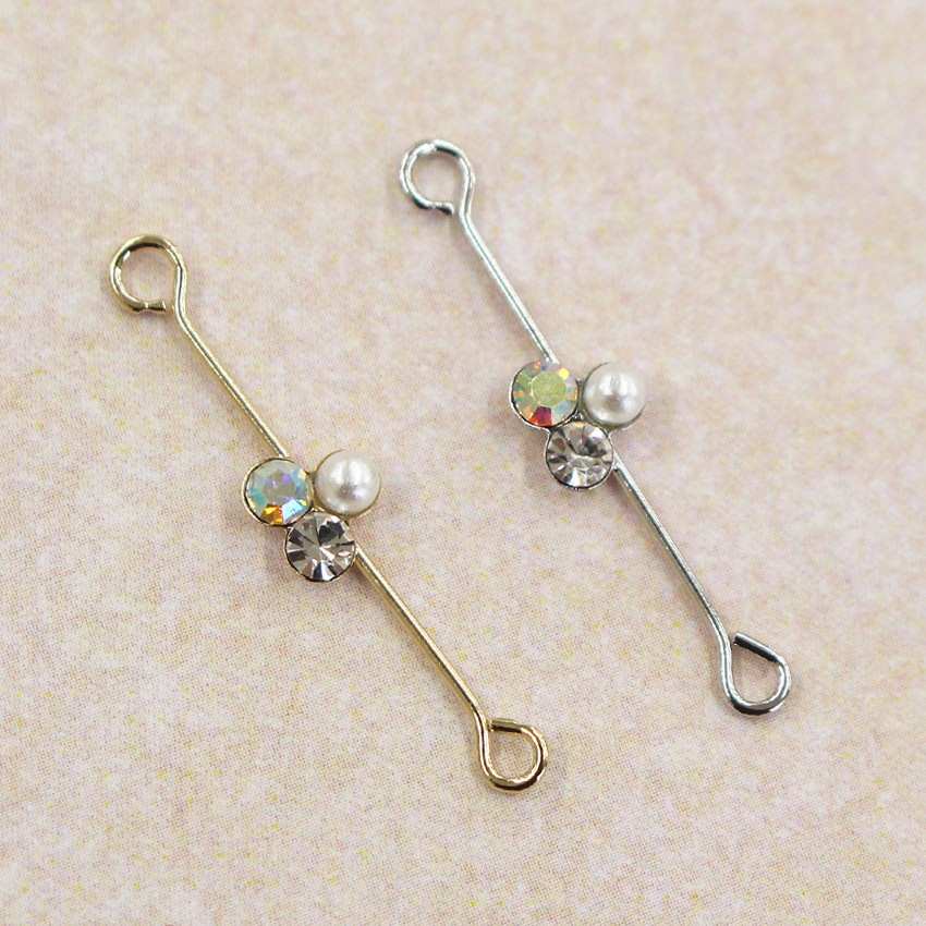 ダブル9ピン パール付 約25mm 2ヶ入