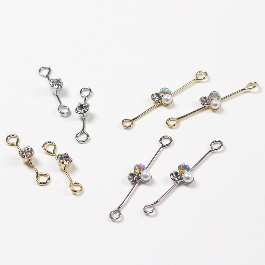 ダブル9ピン パール付 約25mm 2ヶ入