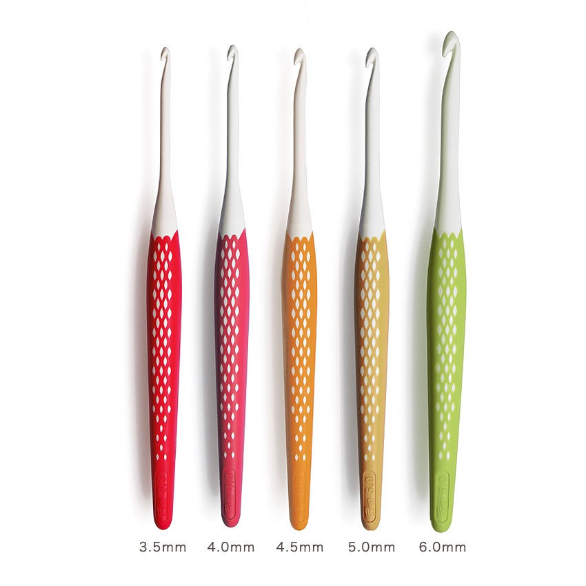 Prym プリム エルゴノミクス かぎ針5本セット（3.5mm(約6/0号)・4.0mm(約7/0号)・4.5mm(約7.5/0号)・5.0mm(約8/0号)・6.0mm(約10/0号)）