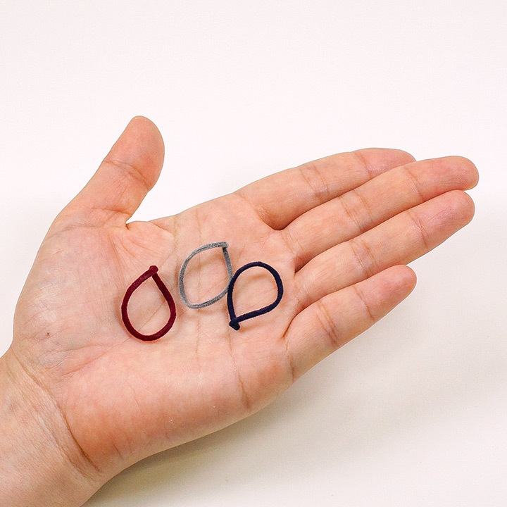 【お買い得品】メタルフロッキーパーツ しずく ひねり 小 24× 17mm