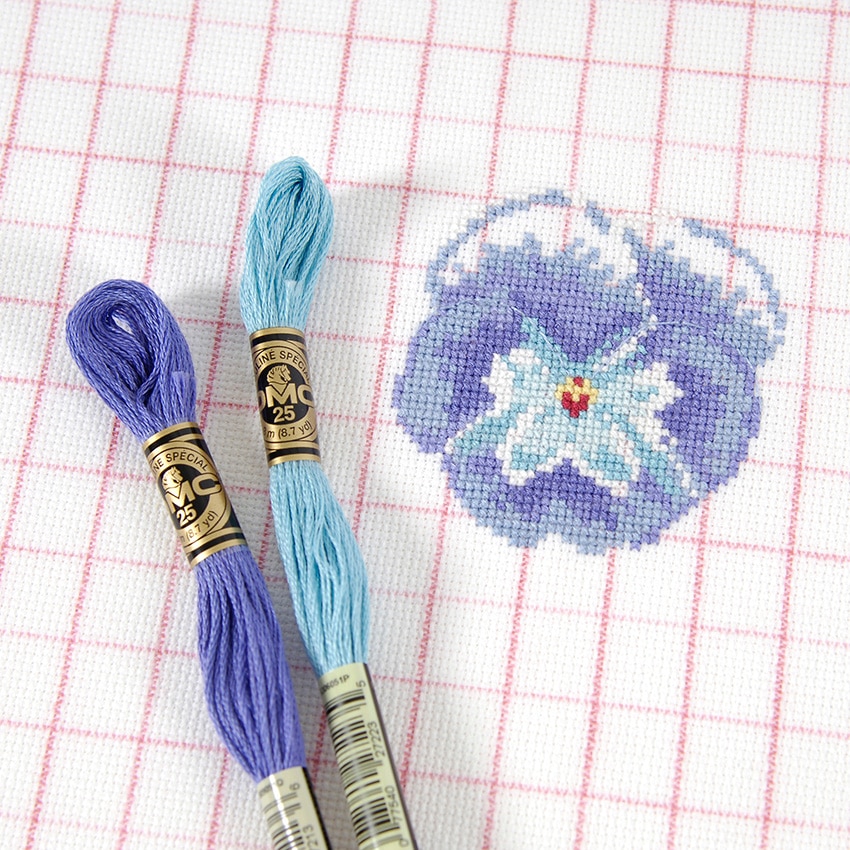 刺繍した布 DMC刺繍布 マジックガイドアイーダ 14カウント 55目 38.1×45.7cm