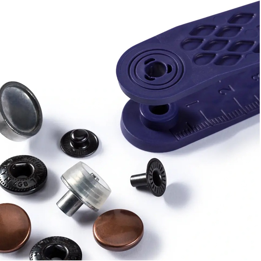 Prym プリム 脱着しやすい アノラックスナップ 12mm アンティークカッパー 10組 取付けコマ付き 390336 