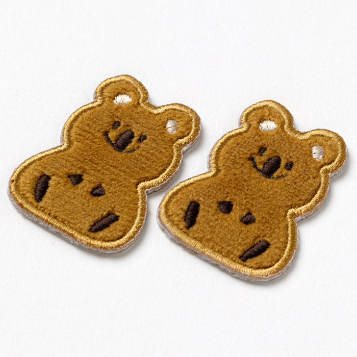 ぬいぱっち ふわふわ ワッペン シール アイロン 両用タイプ 2way | ち