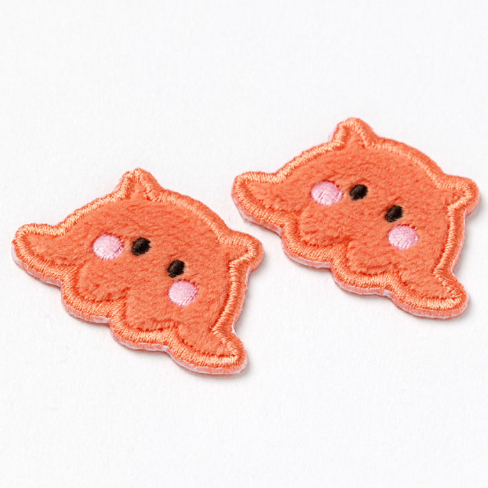 ぬいぱっち ふわふわ ワッペン シール アイロン 両用タイプ 2way | ち