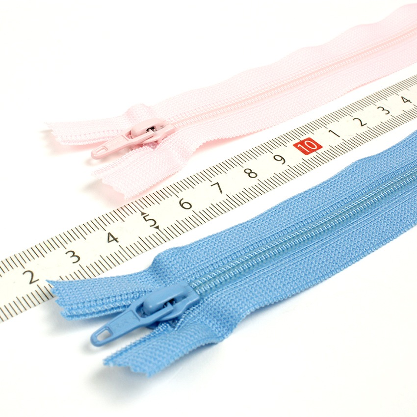 YKKフラットニットファスナー 80cm 25FK-80F ライトピンク ライトブルー 