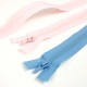 YKKフラットニットファスナー 80cm 25FK-80F ライトピンク ライトブルー 
