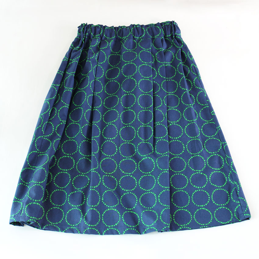 作り図 かんたん!ミディアム丈のタックスカート