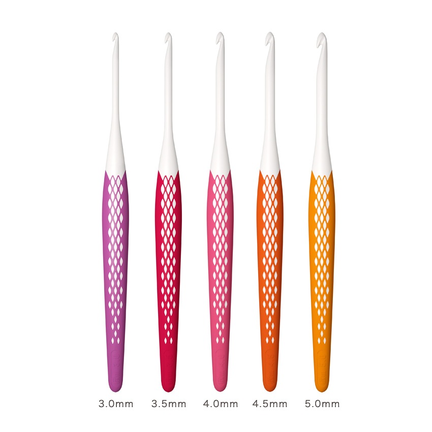 Prym プリム エルゴノミクス かぎ針 3.0mm(約5/0号)・3.5mm(約6/0号)・4.0mm(約7/0号)・4.5mm(約7.5/0号)・5.0mm(約8/0号)