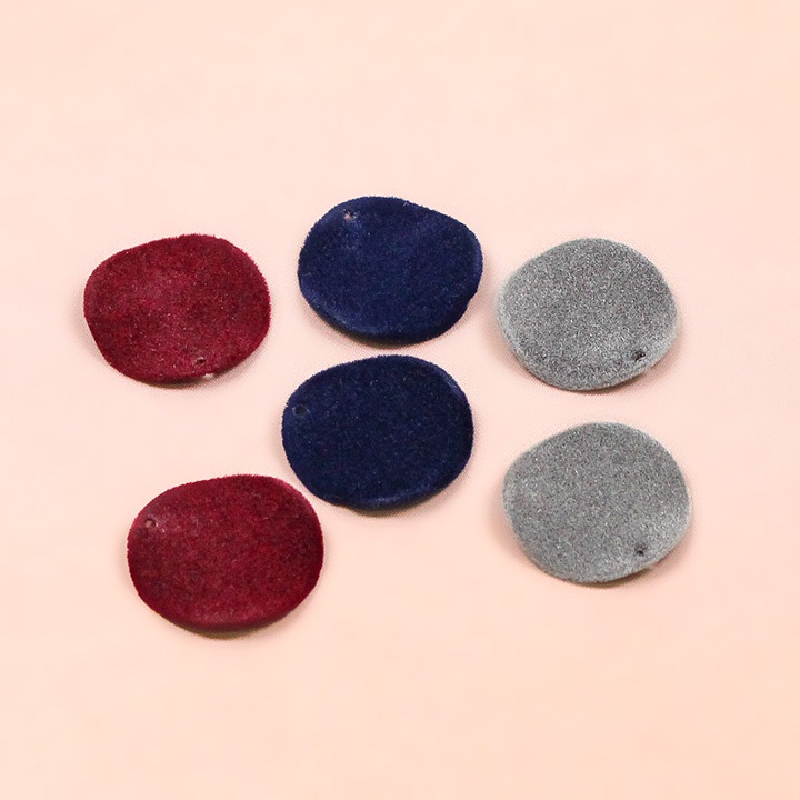 【お買い得品】メタルフロッキーパーツ 丸プレート ウエーブ 1穴 20mm