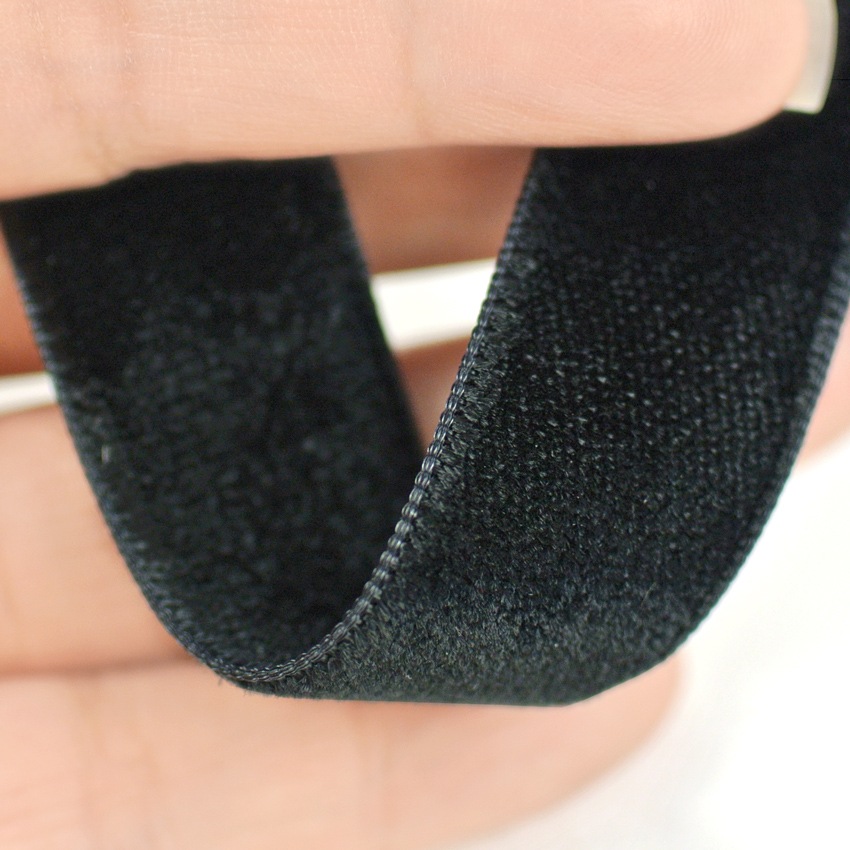 CraftCafe 両面別珍リボン 18mm FK-109 50黒 50cm単位 | リボン | 手芸