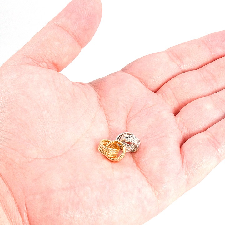 CraftCafe メタルツイストコイルリング2連 約10mm ゴールド・シルバー 1ヶ