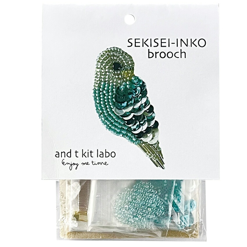 アート　ブローチ　鳥　時計　布　ビーズ　刺繍　芸術 トーホー TOHO ビーズ刺繍で作る ブローチキット TORI 鳥 | ブローチ
