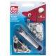 Prym プリム 脱着しやすい アノラックスナップ 15mm S シルバー 10組 取付けコマ付き 390301 