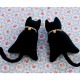クラフト　ソーイング・布手芸　クリップキット　にゃんこクリップ こ(黒)