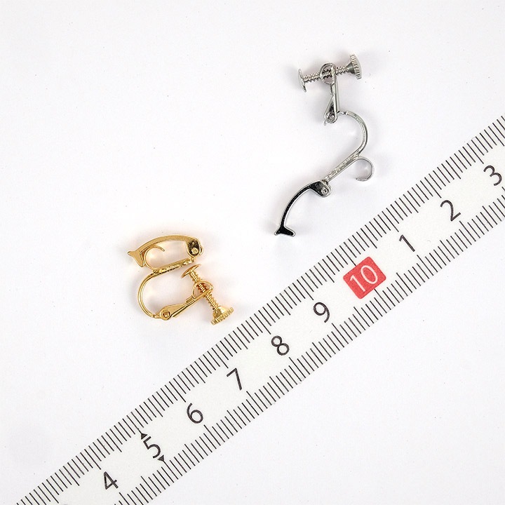 イヤリング金具 中留め付 ゴールド・シルバー