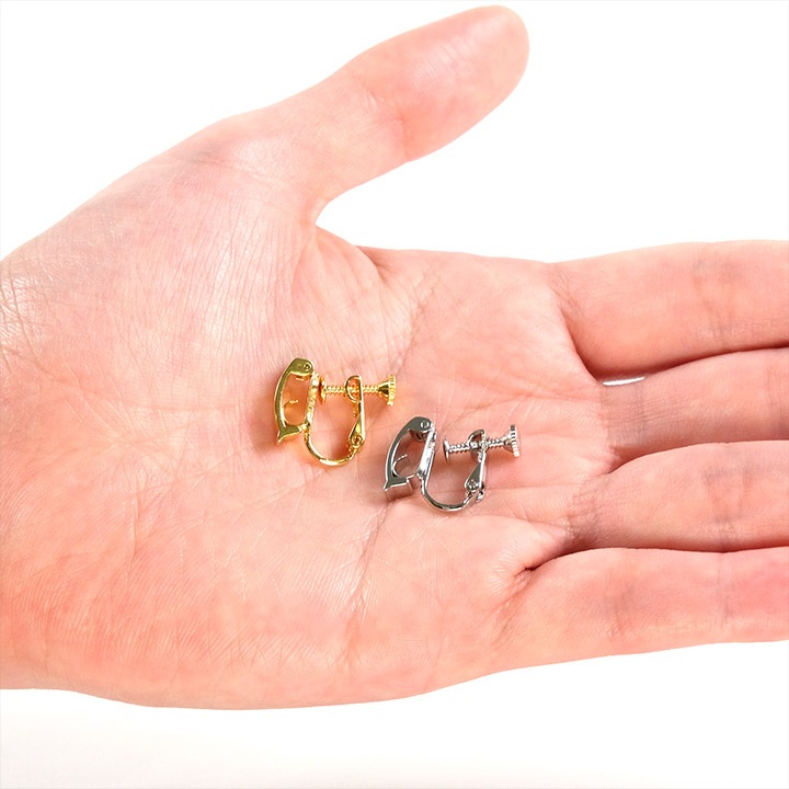 イヤリング金具 中留め付 ゴールド・シルバー