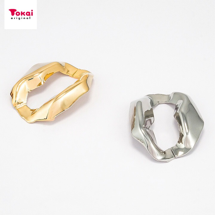 【お買い得品】ツールフリーメタル 変形喜平フープ 約40×31mm 1ケ