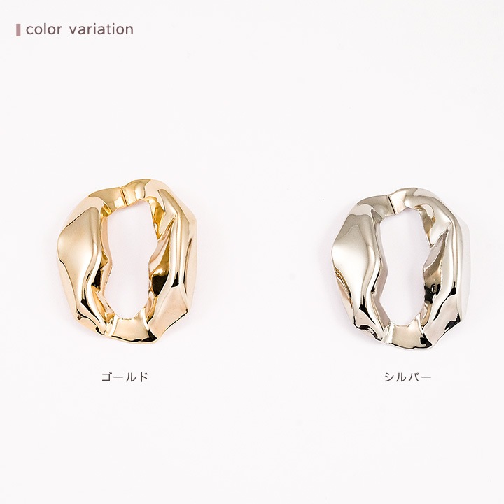 【お買い得品】ツールフリーメタル 変形喜平フープ 約40×31mm 1ケ