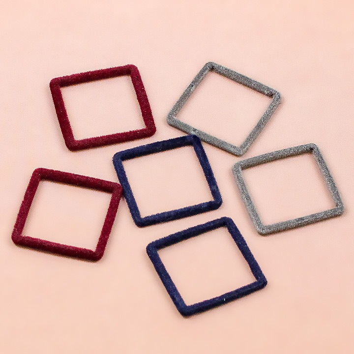 【お買い得品】メタルフロッキーパーツ 四角フープ 19×19mm