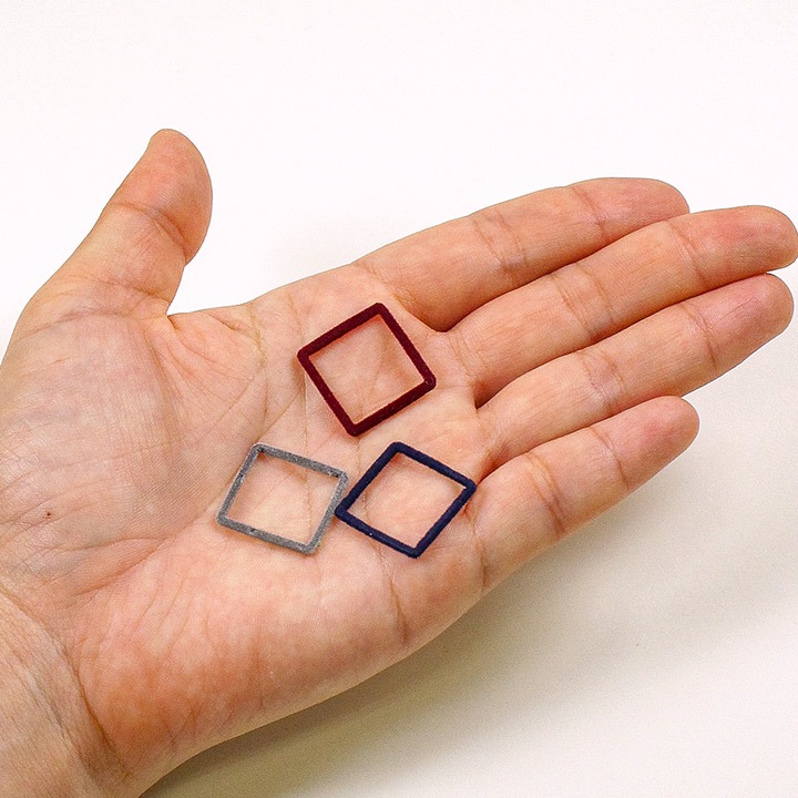 【お買い得品】メタルフロッキーパーツ 四角フープ 19×19mm