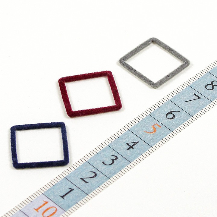 【お買い得品】メタルフロッキーパーツ 四角フープ 19×19mm