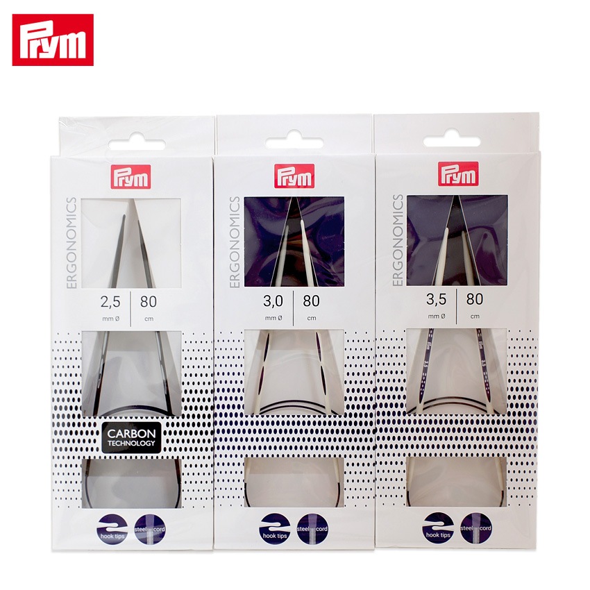 Prym エルゴノミクス輪針80cm3本セット 2.5mm(約1号)・3.0mm(3号)・3.5mm(約5号)