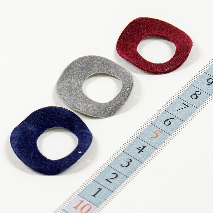 【お買い得品】メタルフロッキーパーツ くりぬき丸 波線 1穴 35mm