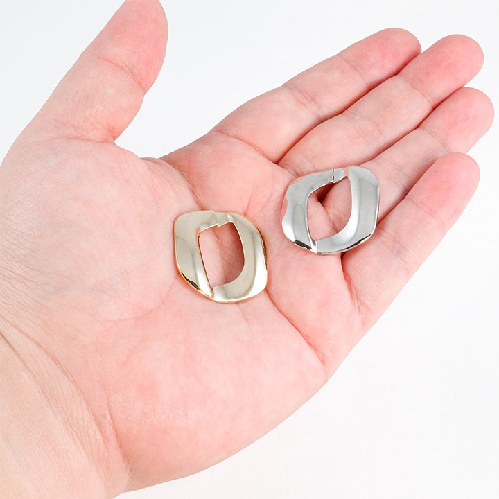 【お買い得品】ツールフリーメタル 喜平フープ 約29×27mm 2ヶ