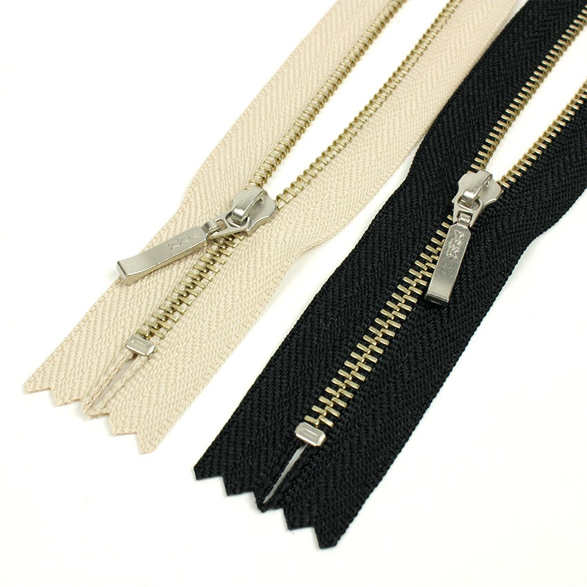 YKK ファスナー 20cm メタルファスナー ニッケル 3NC-20 スライダー 