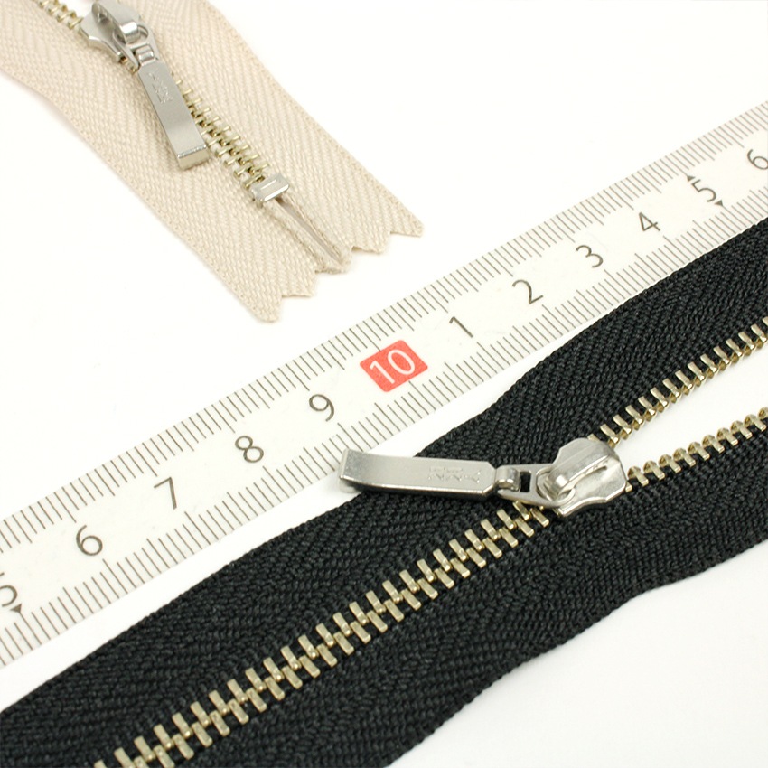YKK ファスナー 20cm メタルファスナー ニッケル 3NC-20 スライダー 