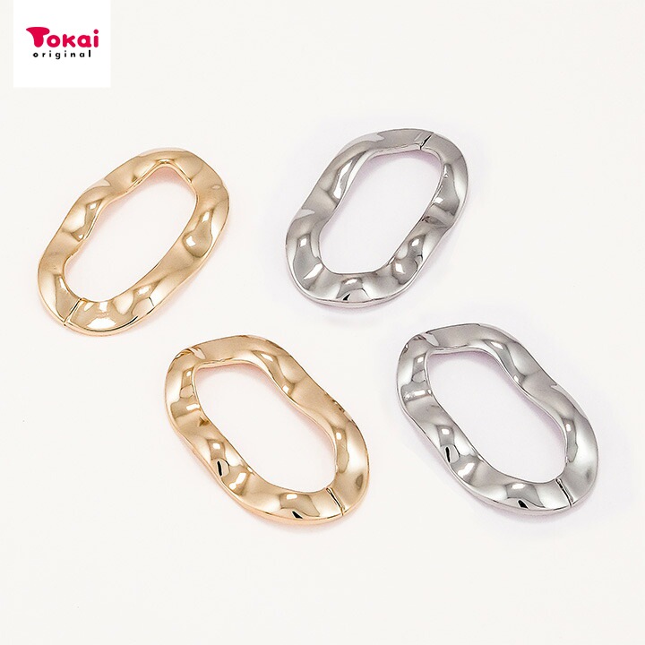 【お買い得品】ツールフリーメタル 変形フープ 約28×16mm 2ヶ