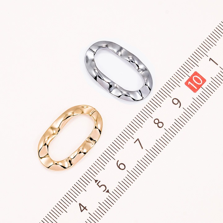 【お買い得品】ツールフリーメタル 変形フープ 約28×16mm 2ヶ