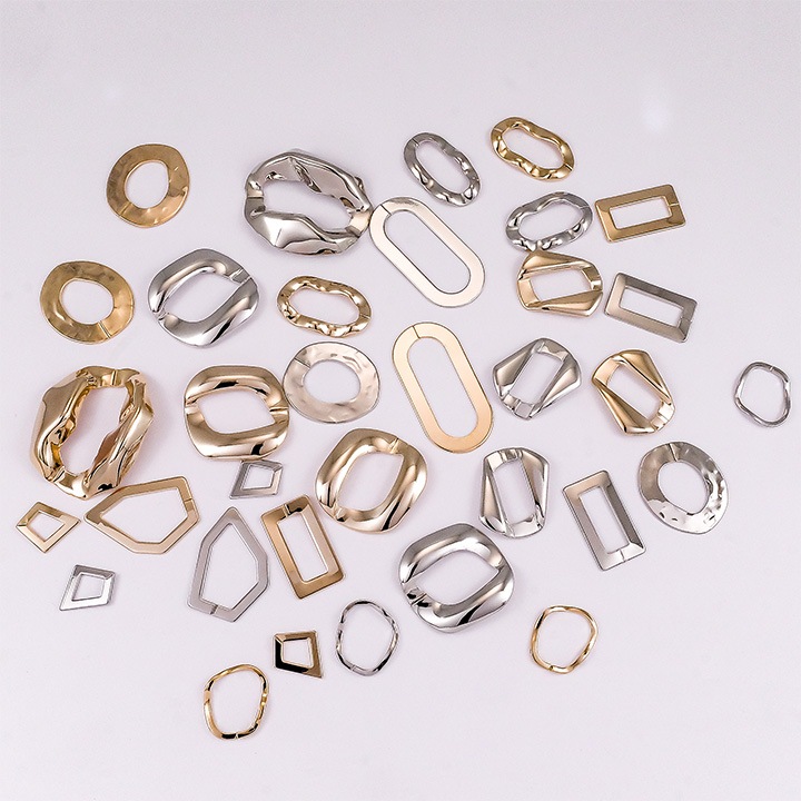 【お買い得品】ツールフリーメタル 変形フープ 約28×16mm 2ヶ