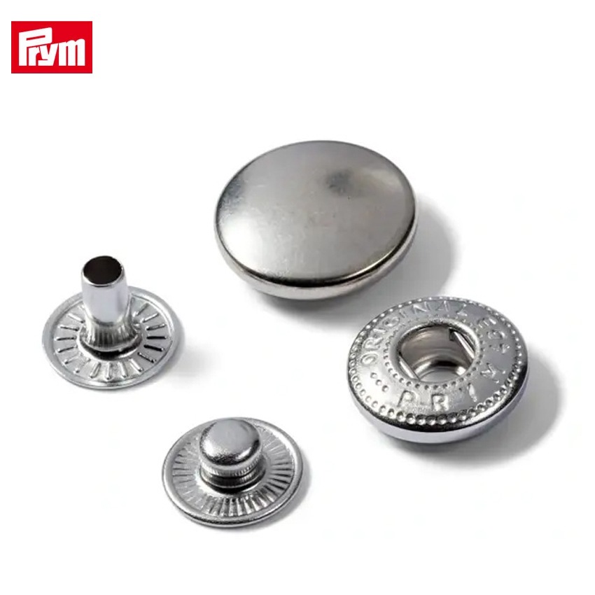 Prym プリム 脱着しやすい アノラックスナップ 15mm S シルバー 10組 パーツのみ 390321 