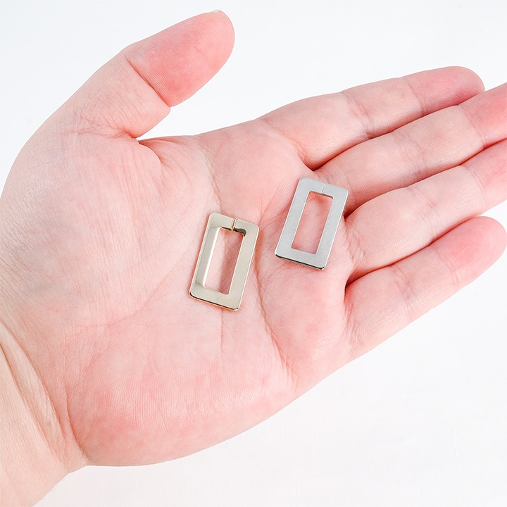 ツールフリーメタル 四角フープ 約26×14mm 2ヶ