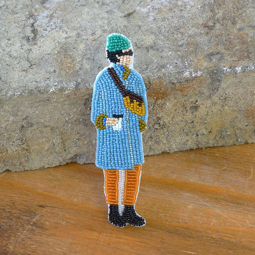 Odekake BROOCH MIYUKI ビーズ刺しゅう ブローチキット 蚤の市 HCA29