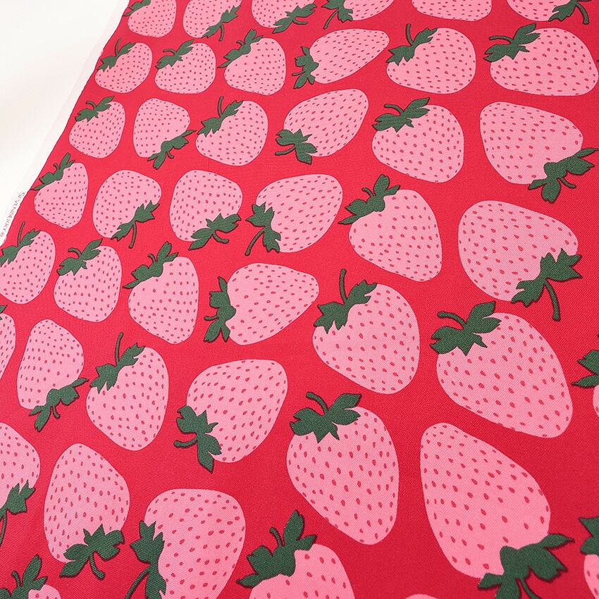 Strawberry Party! いちごビッグ オックス 50cm単位 | オックス | 手芸